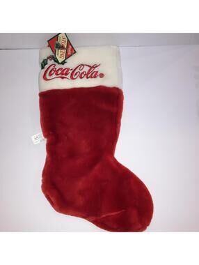 VINTAGE 1999 Coca Cola Christmas Holiday Stocking Coke Collectible NEW W/Tags